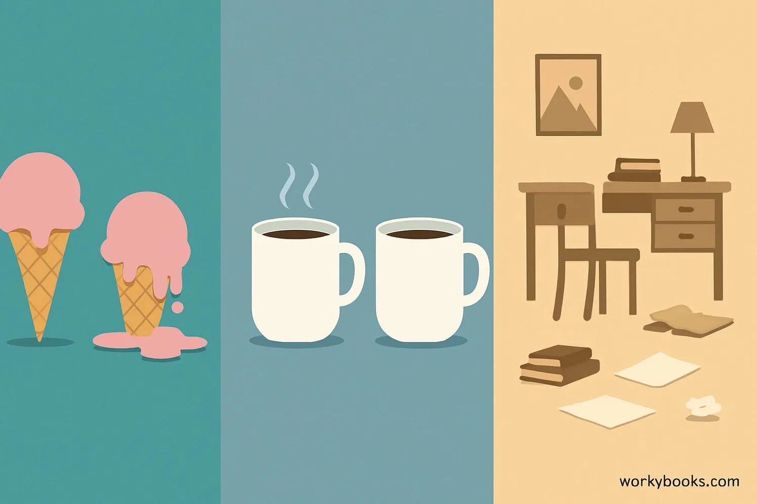 Illustration of everyday entropy examples