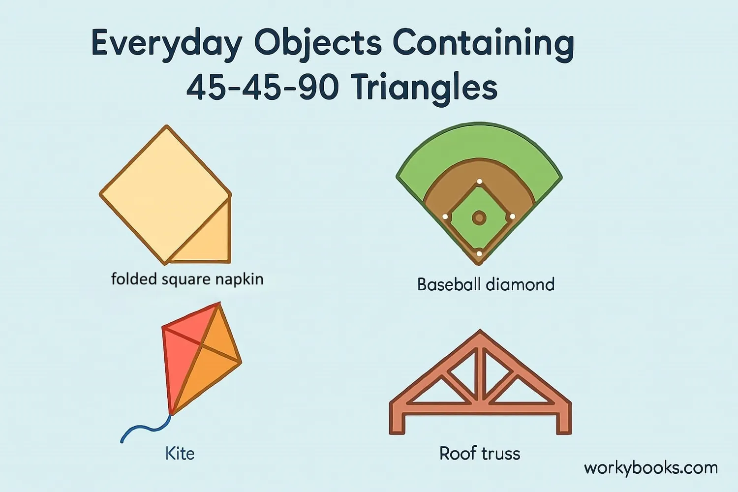 45-45-90 triangles in real life