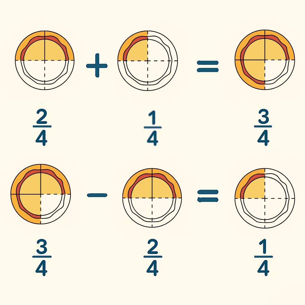 Adding and Subtracting fractions with the same denominator