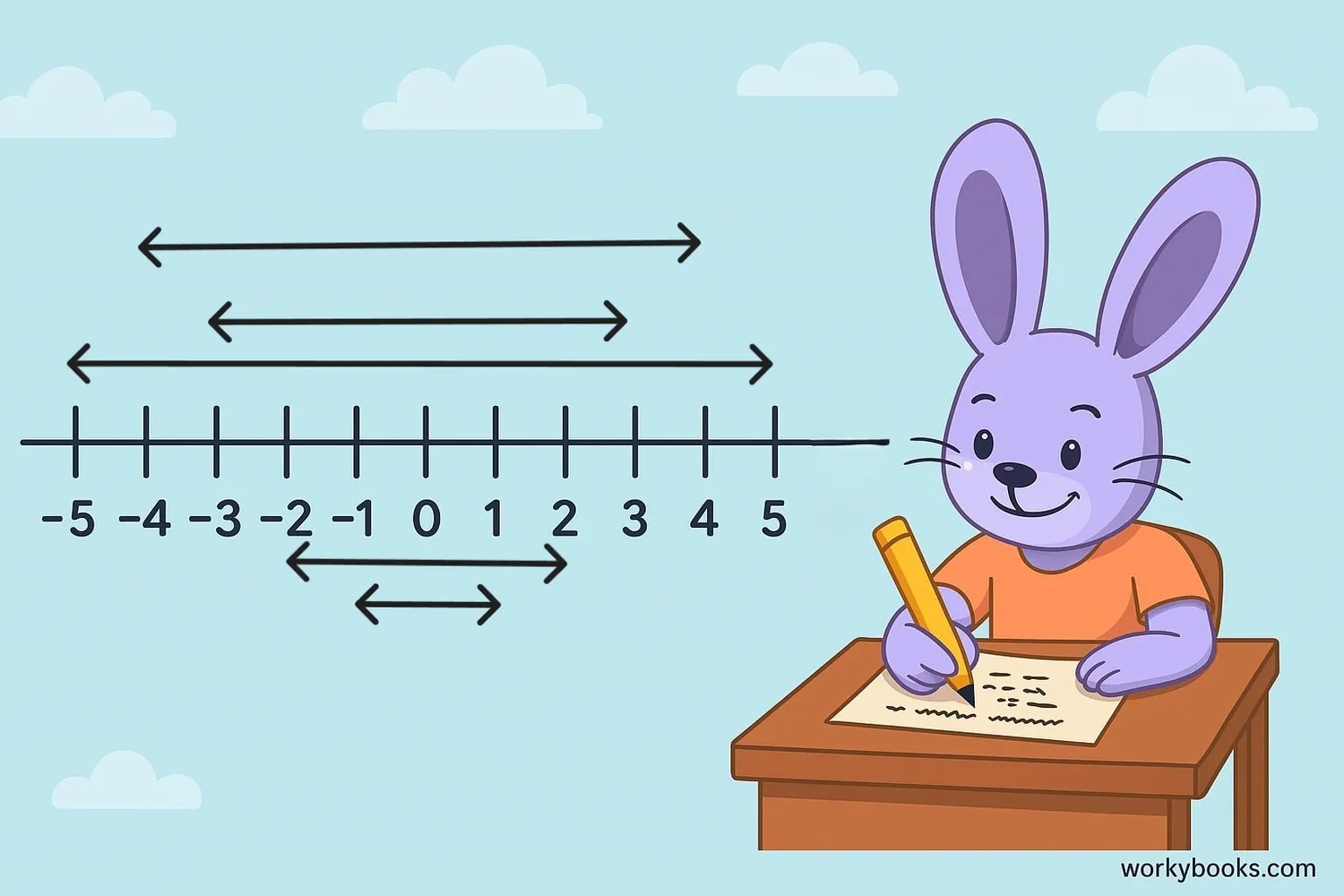 Visualizing opposites on a number line
