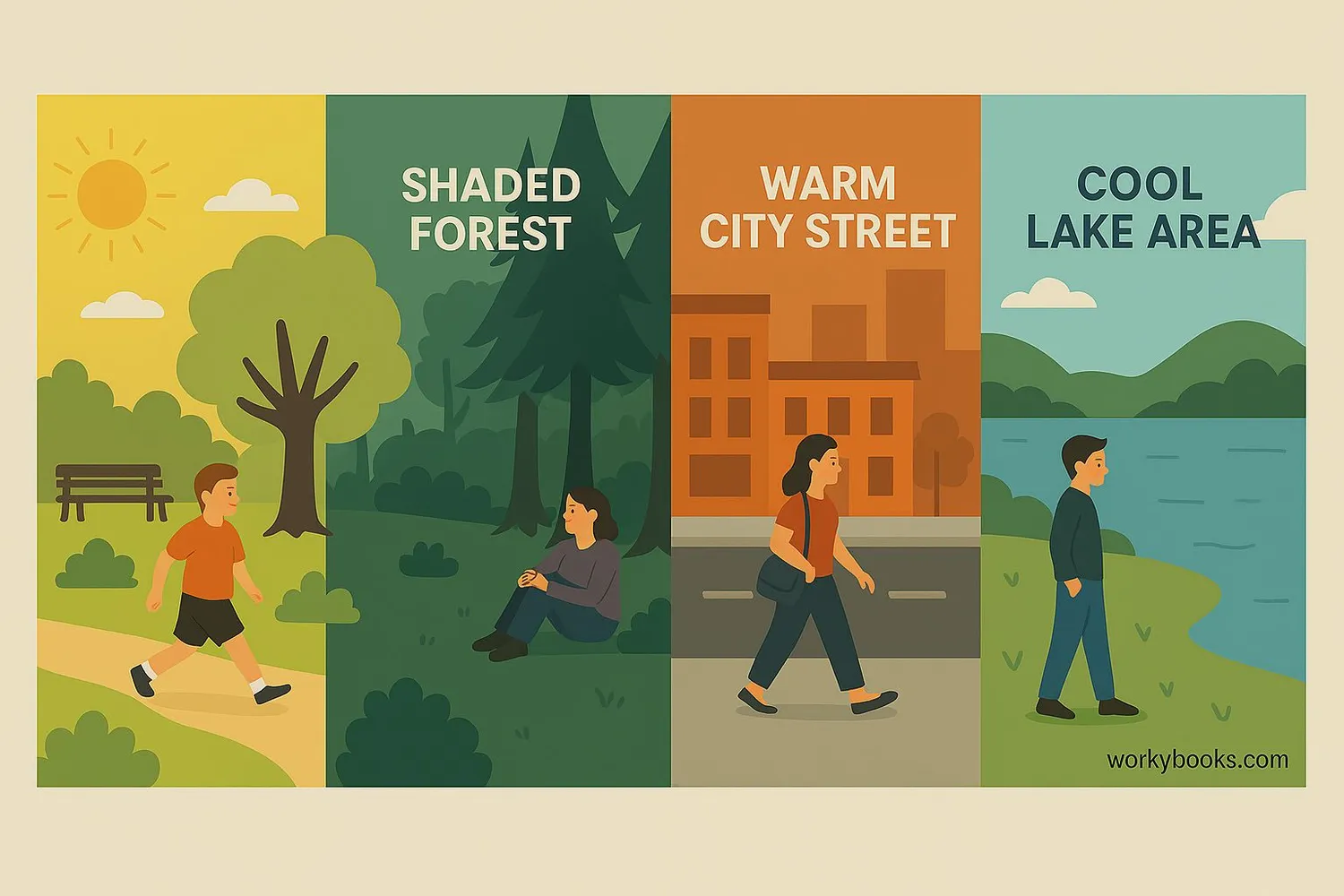 Visual representation of different microclimates