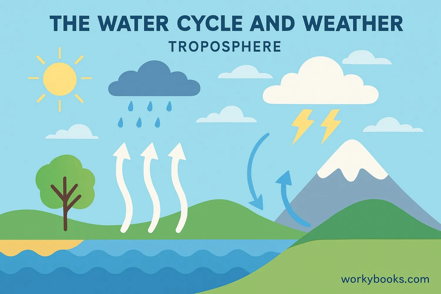 Weather and water cycle in the troposphere
