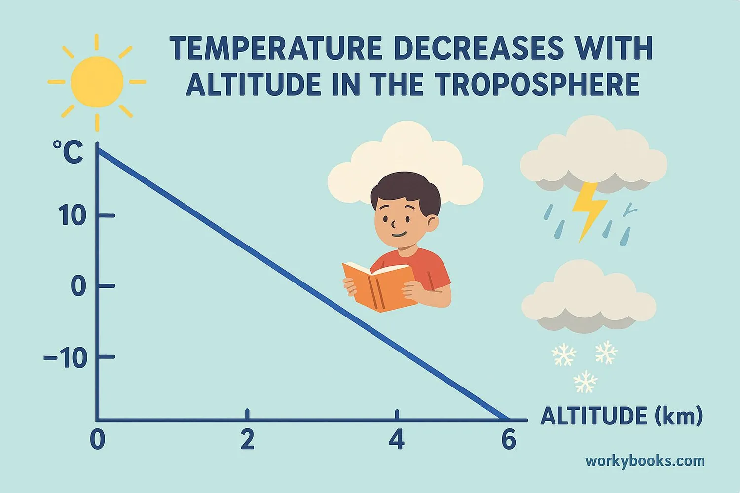 Temperature changes and weather in the troposphere