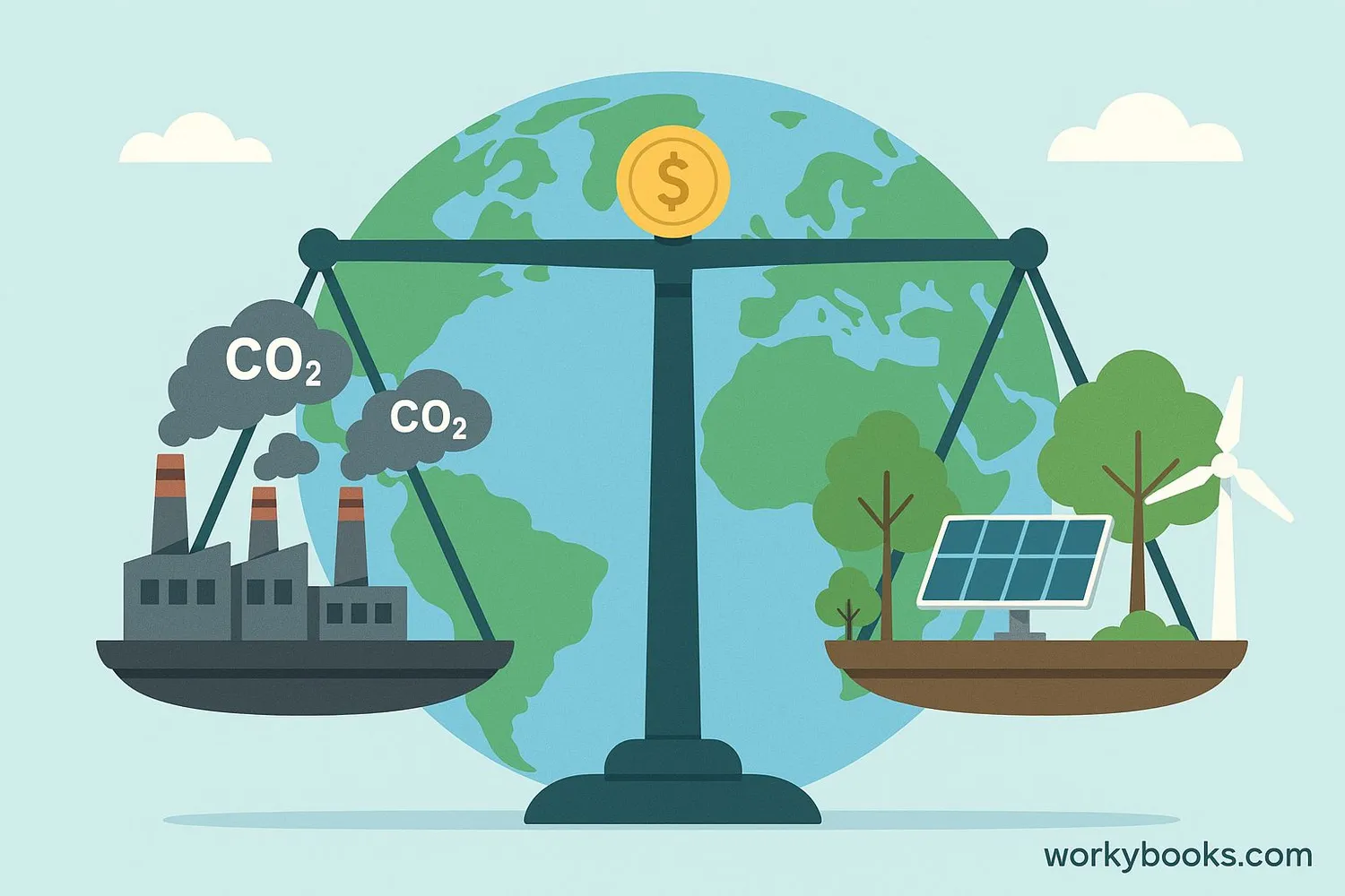 Visual representation of carbon credits