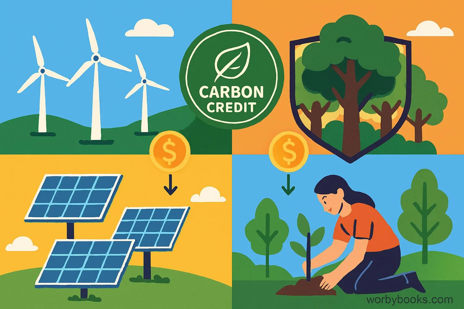 Collage of sustainability projects
