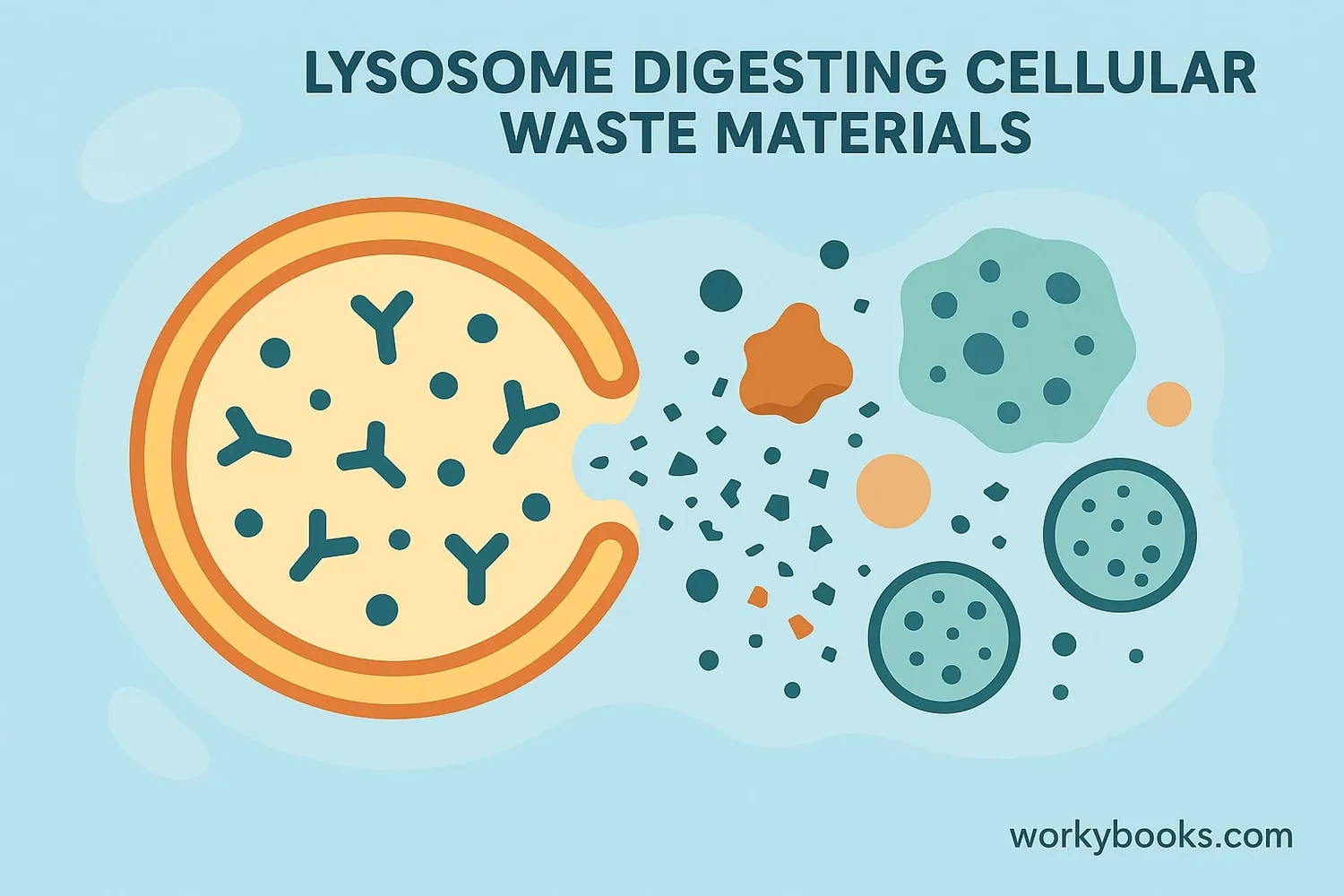 Diagram of lysosome function