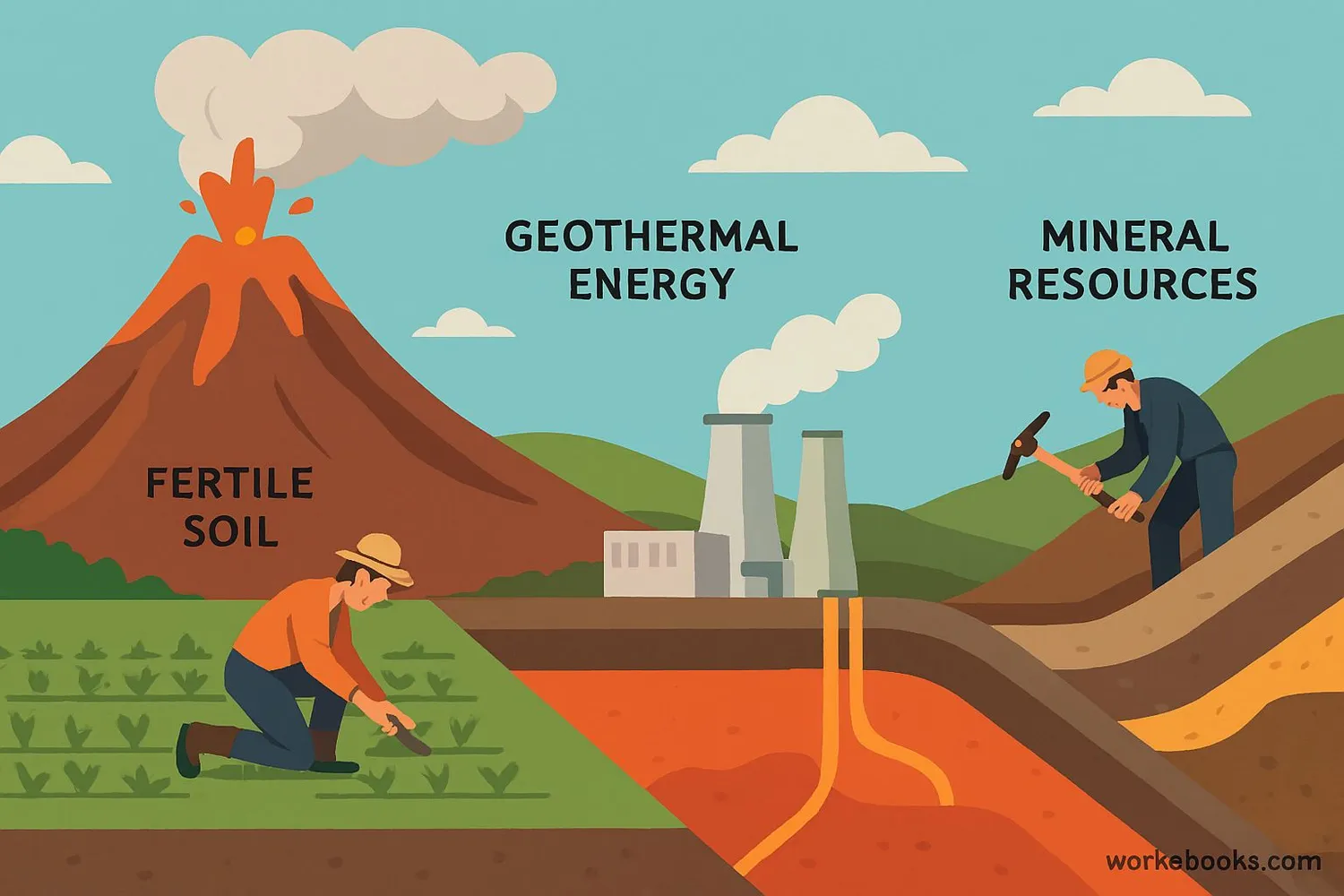 Illustration showing benefits of convergent boundaries