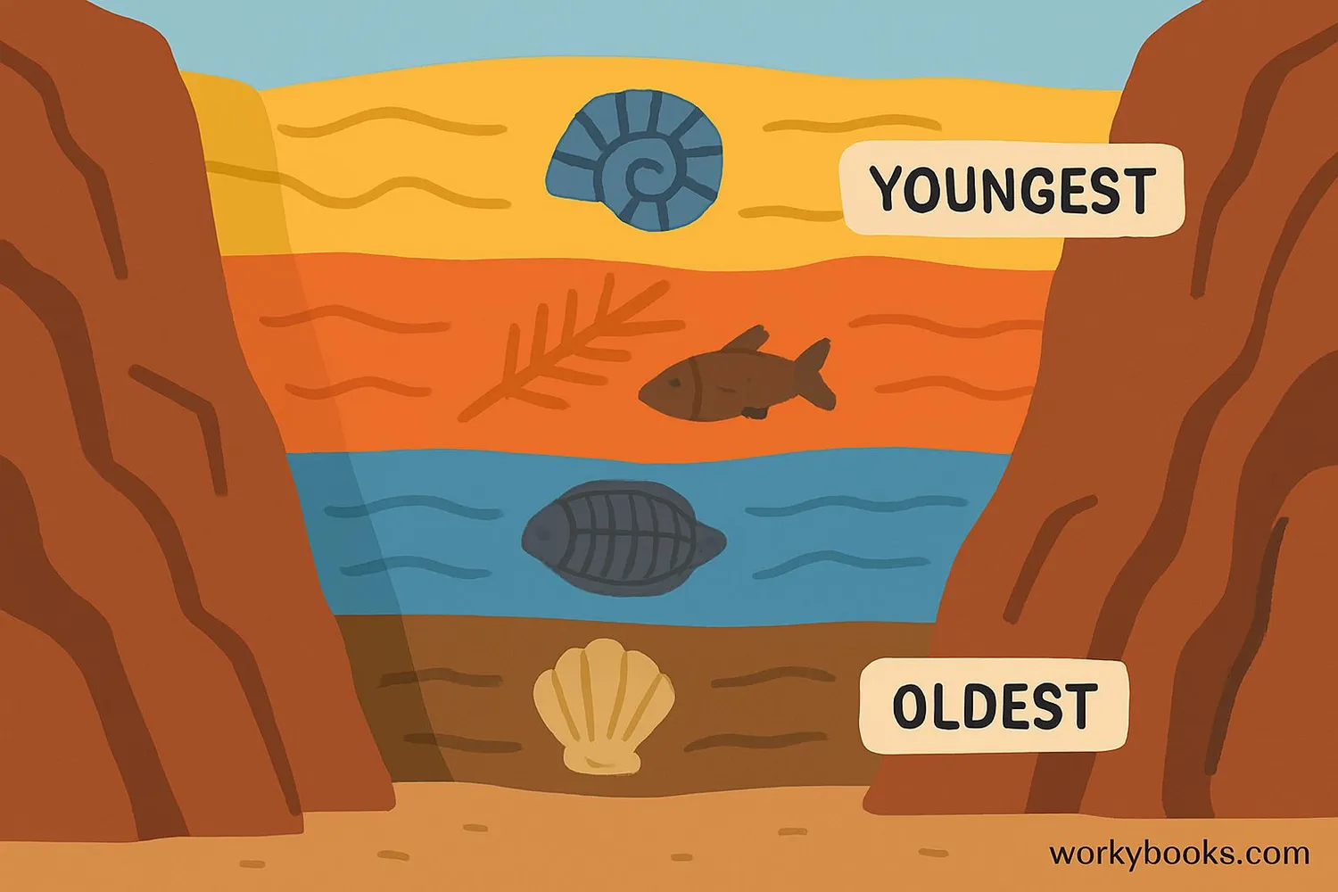 Visual representation of rock layers