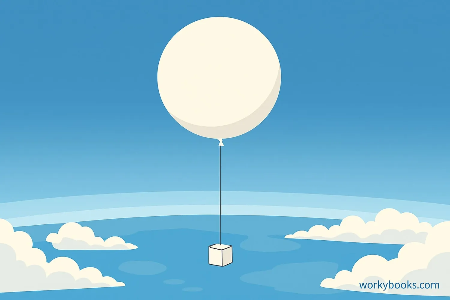 Radiosonde attached to a weather balloon collecting atmospheric data