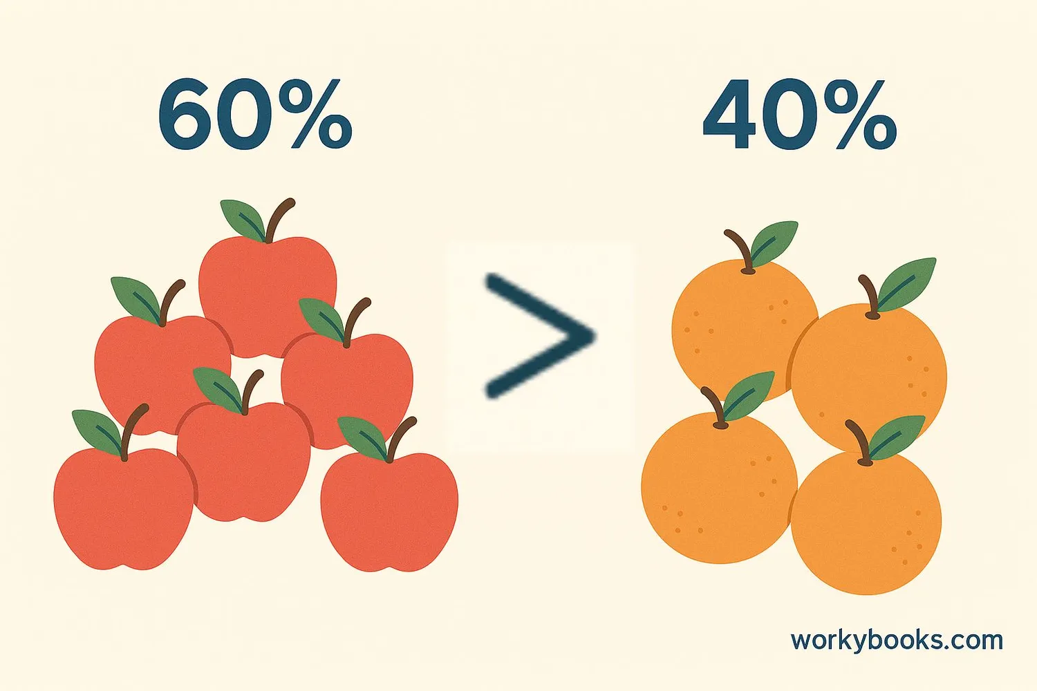 Visual explanation of percent difference concept