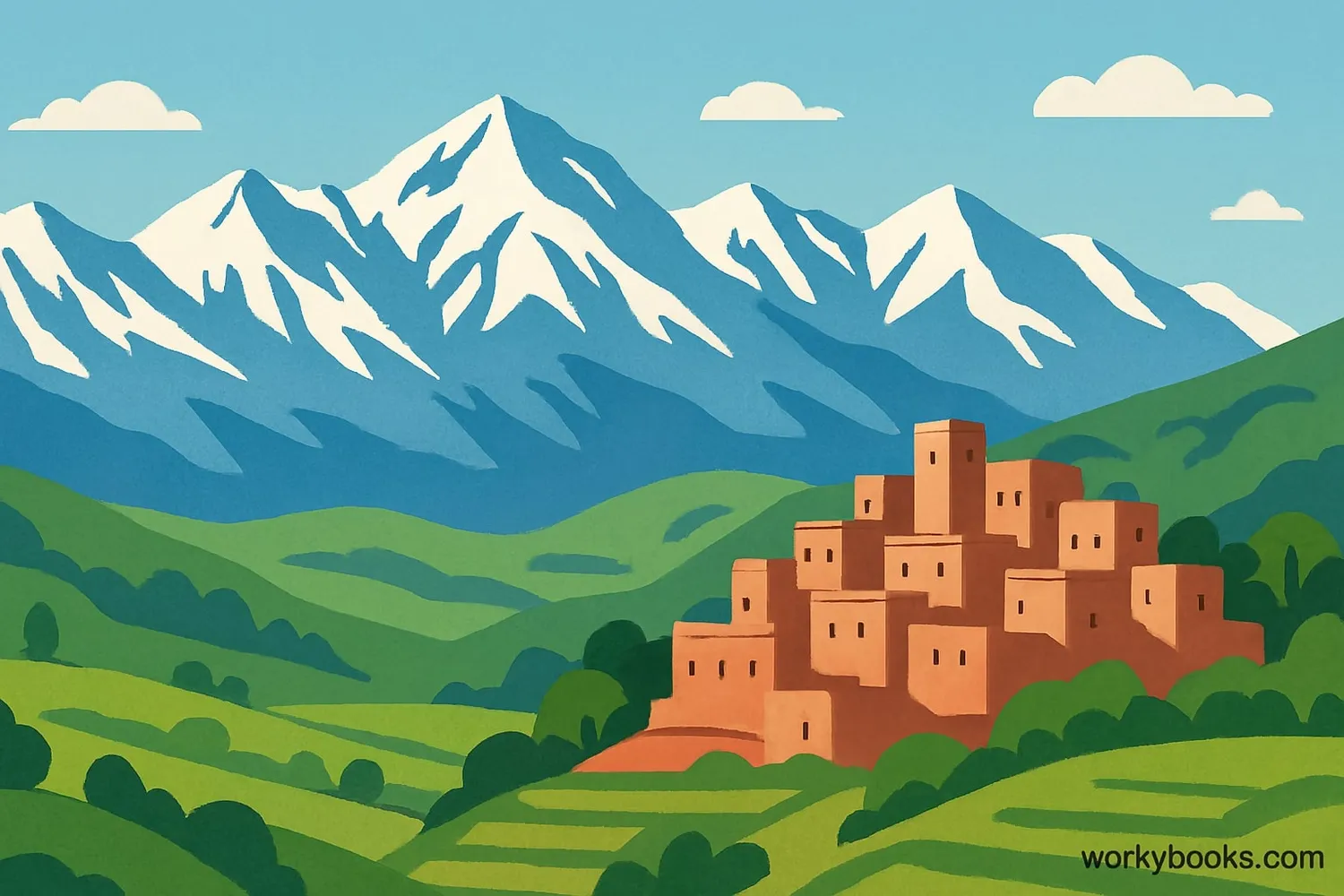 Panoramic view of the Atlas Mountains