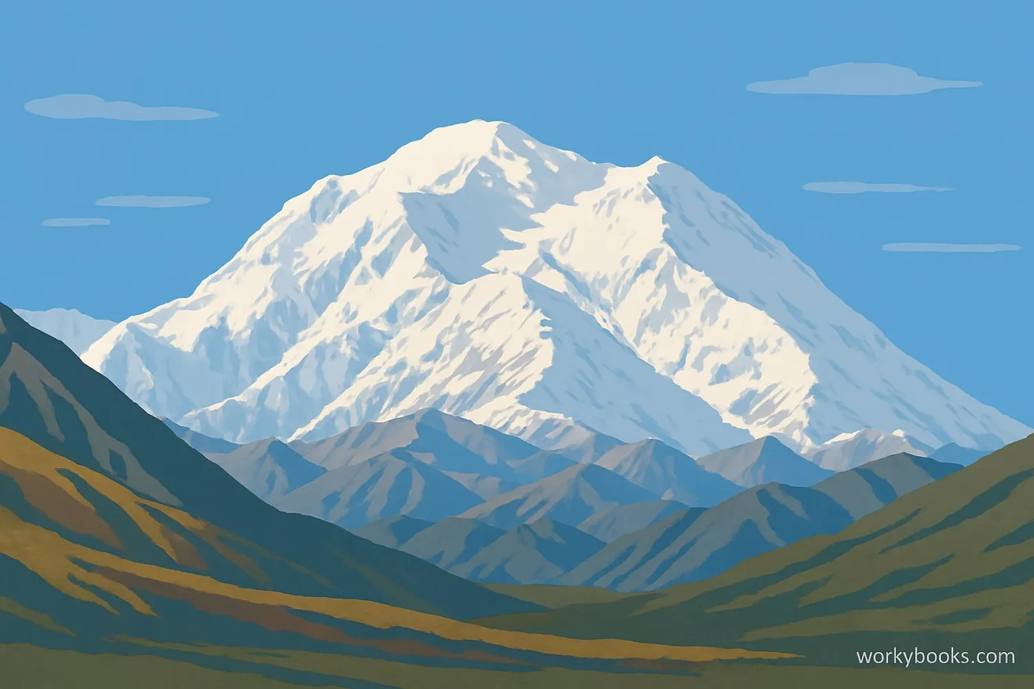 Illustration of Mount McKinley (Denali)