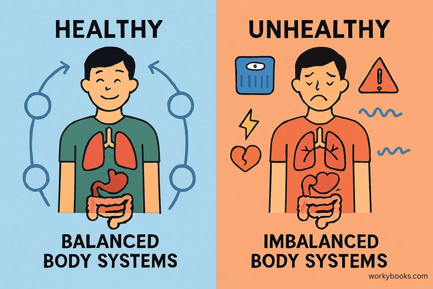 Illustration showing the importance of homeostasis