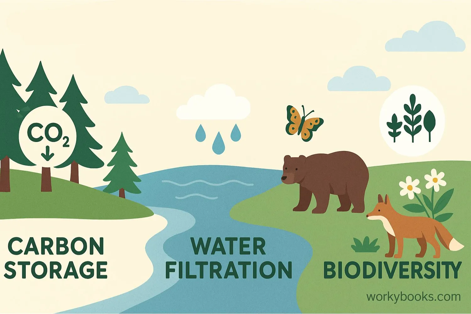 Illustration showing global importance of boreal forests