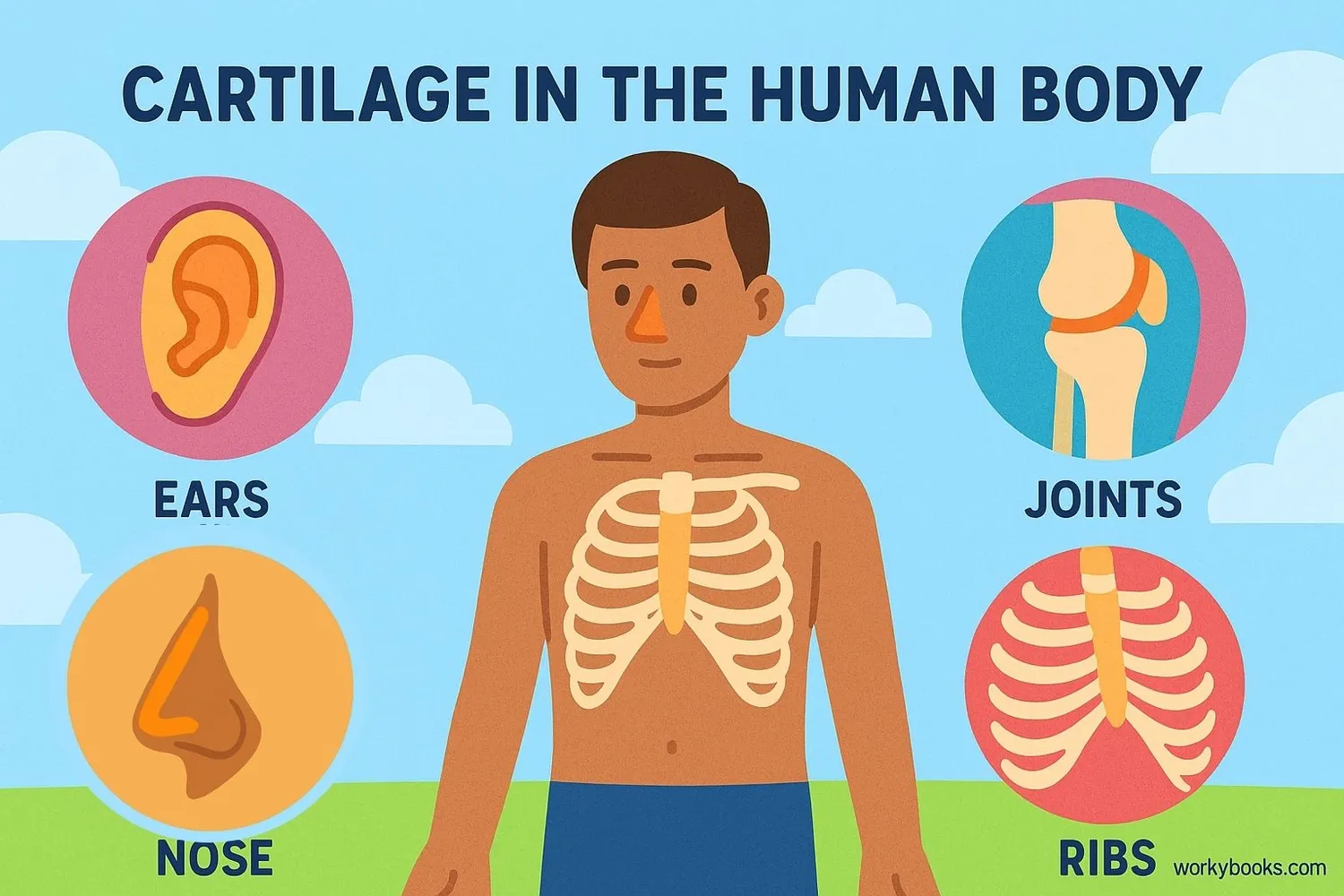 Cartilage locations in the human body