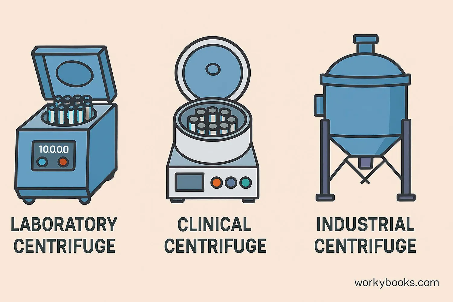 Different types of centrifuges