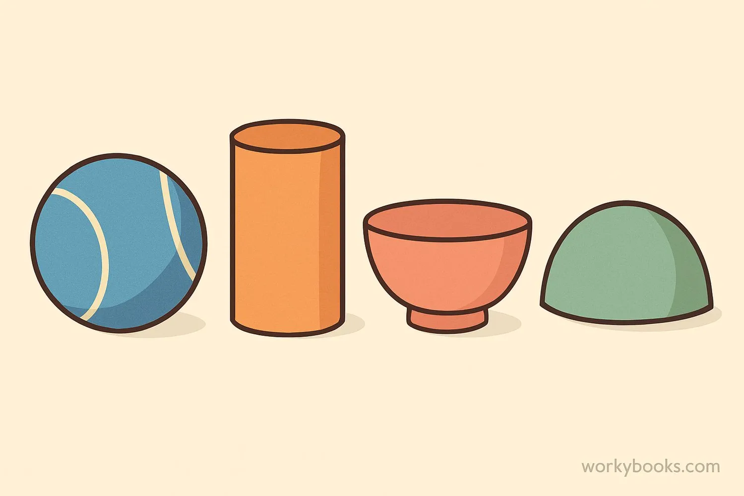 Visual representation of curved surfaces