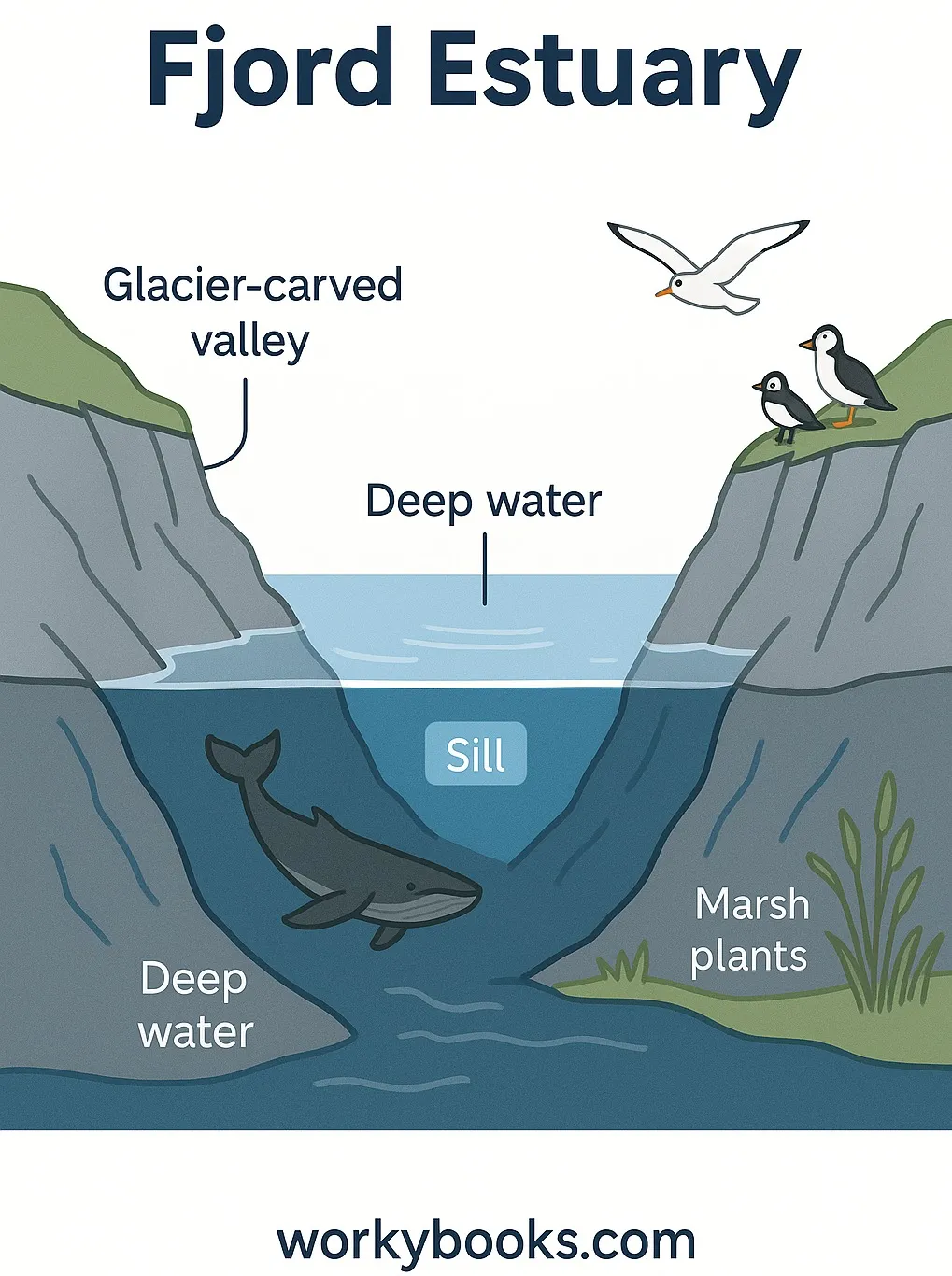 Fjord Estuary Example | Interactive | Workybooks - Reading Passage with ...