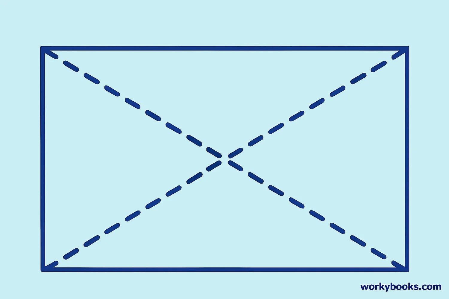 Visual showing a rectangle with diagonals