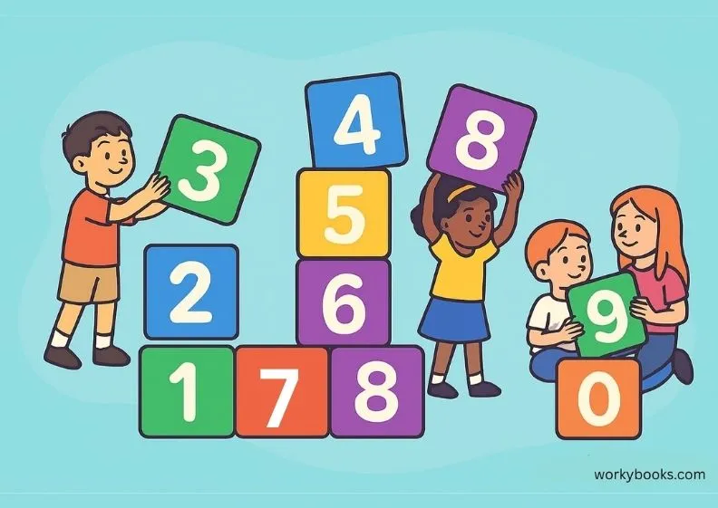 Visual representation of digits 0 through 9