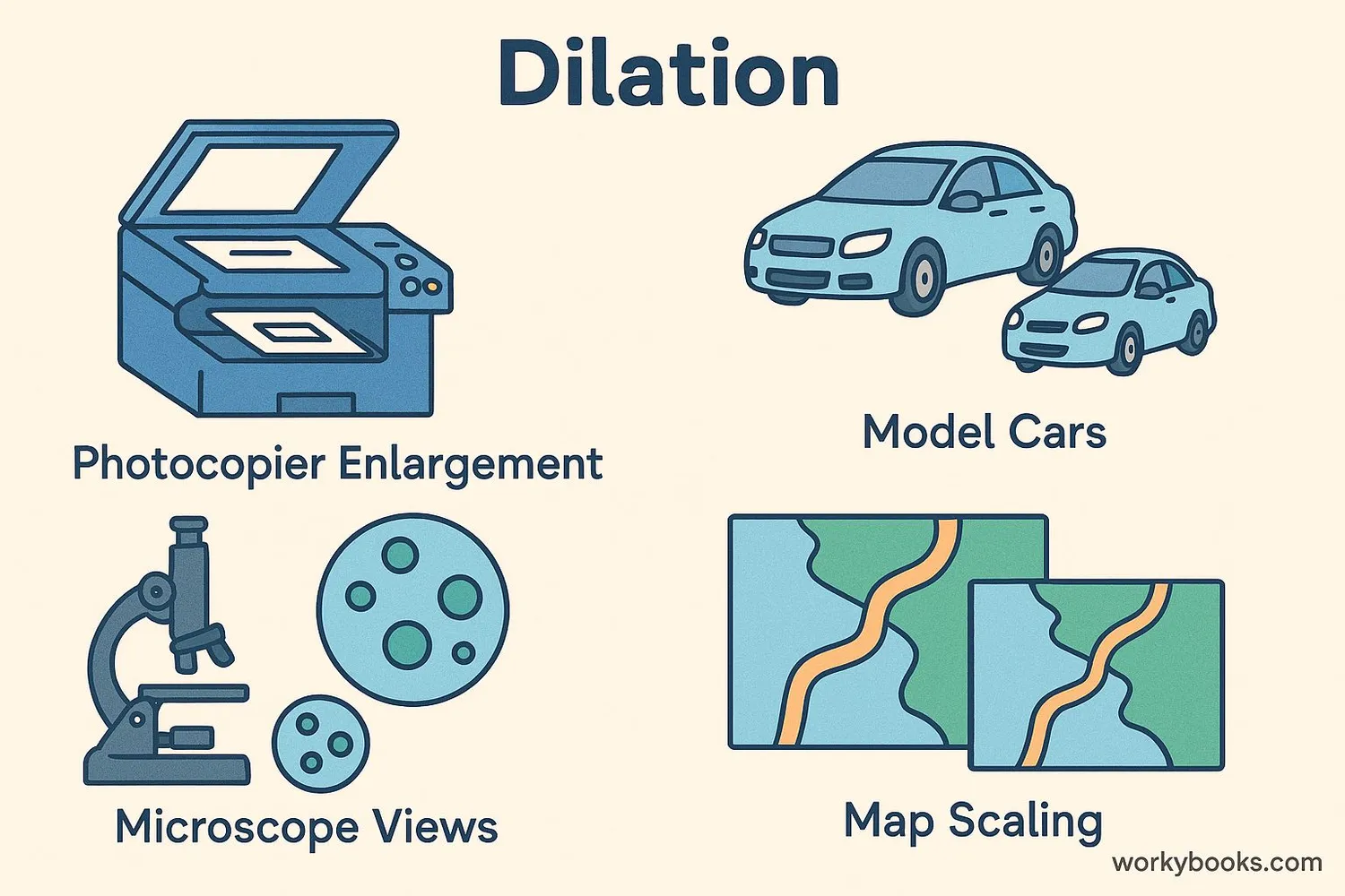 Real-world examples of dilation