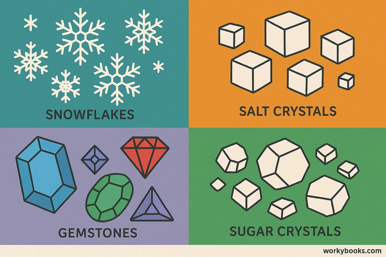 Collage of crystallization examples