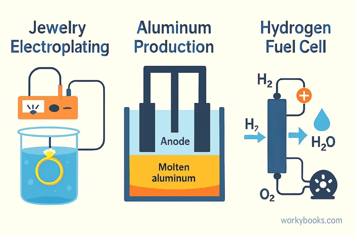 Practical applications of electrolysis