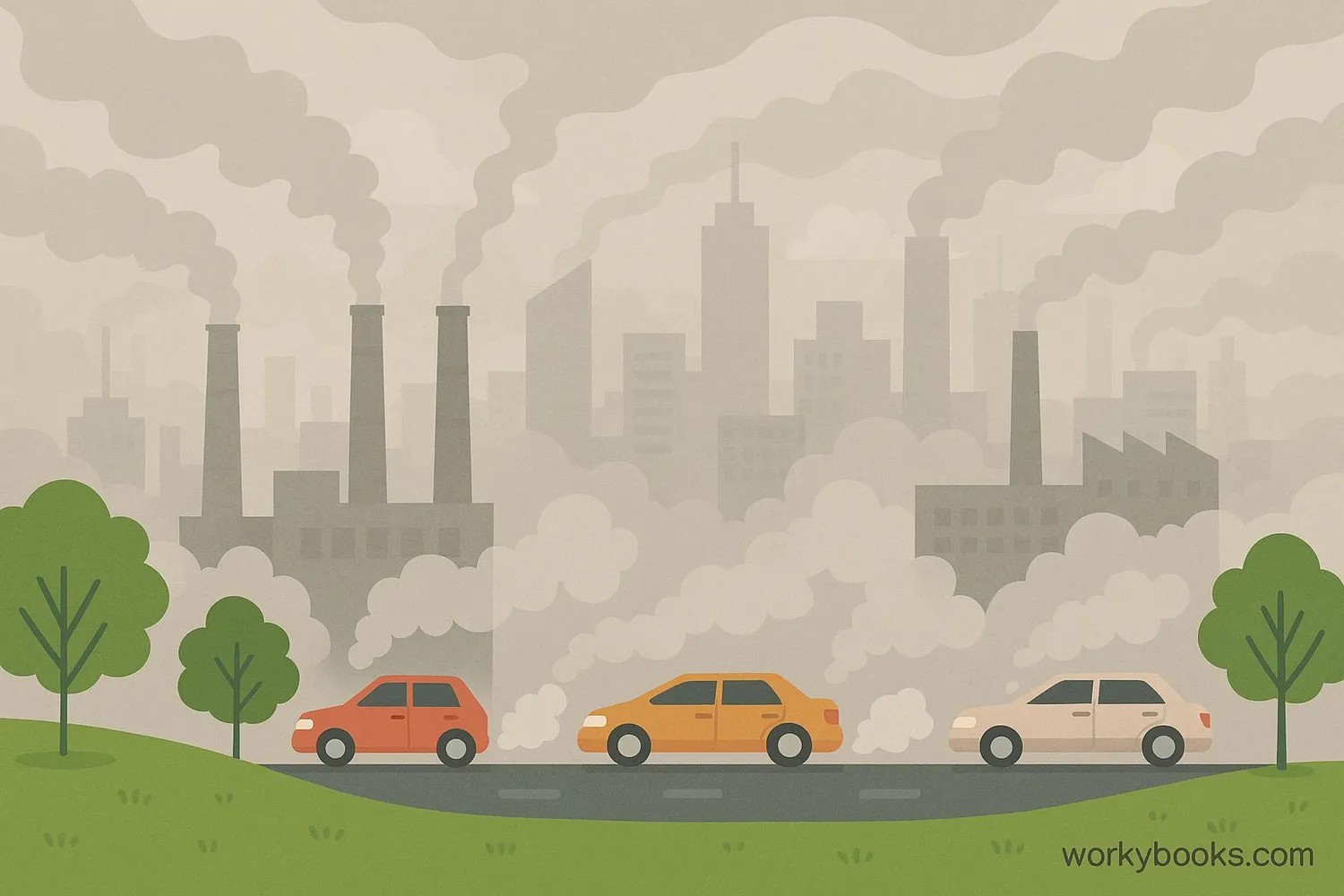 Visual representation of air pollution