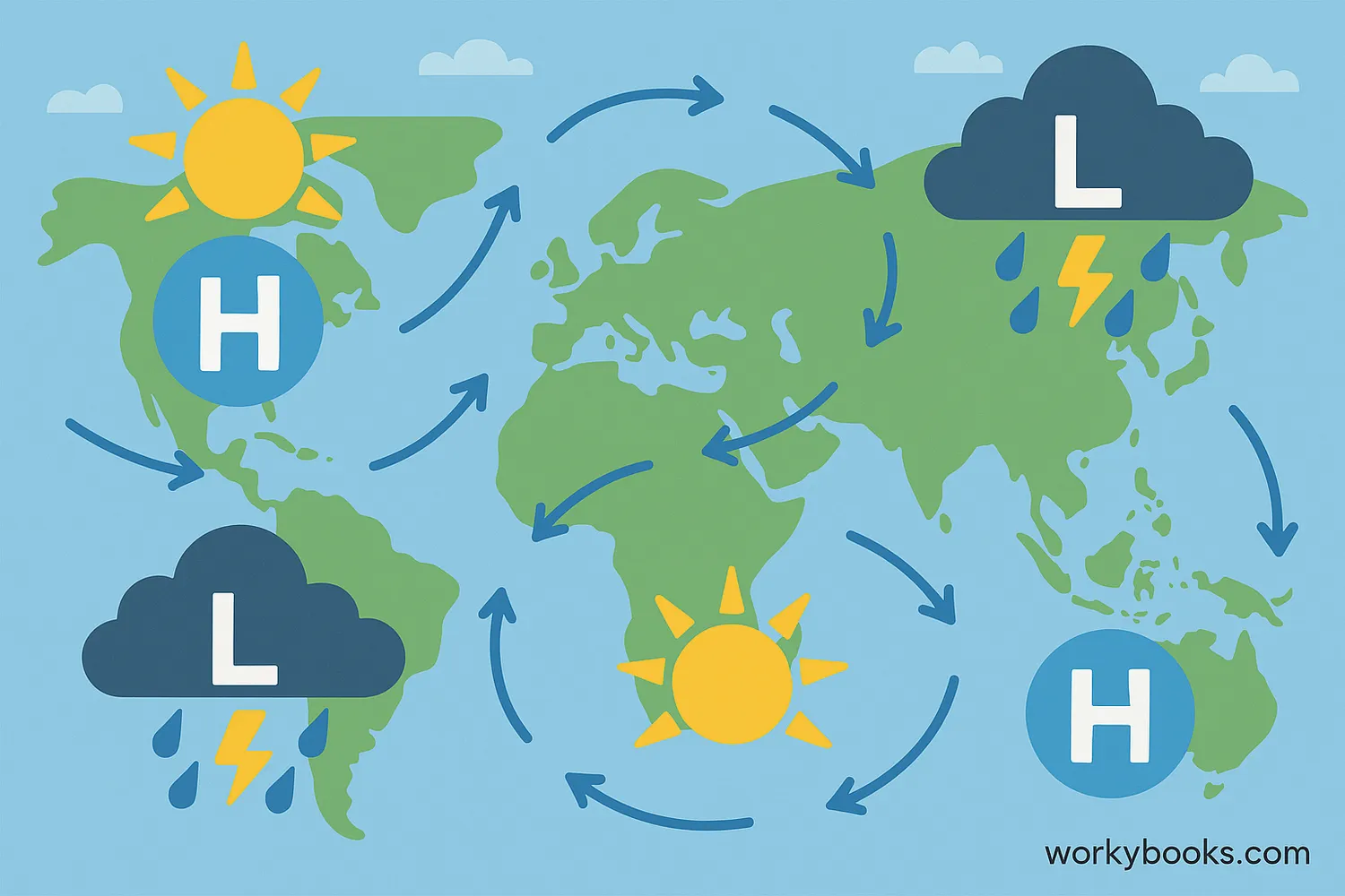 Air pressure's role in weather patterns
