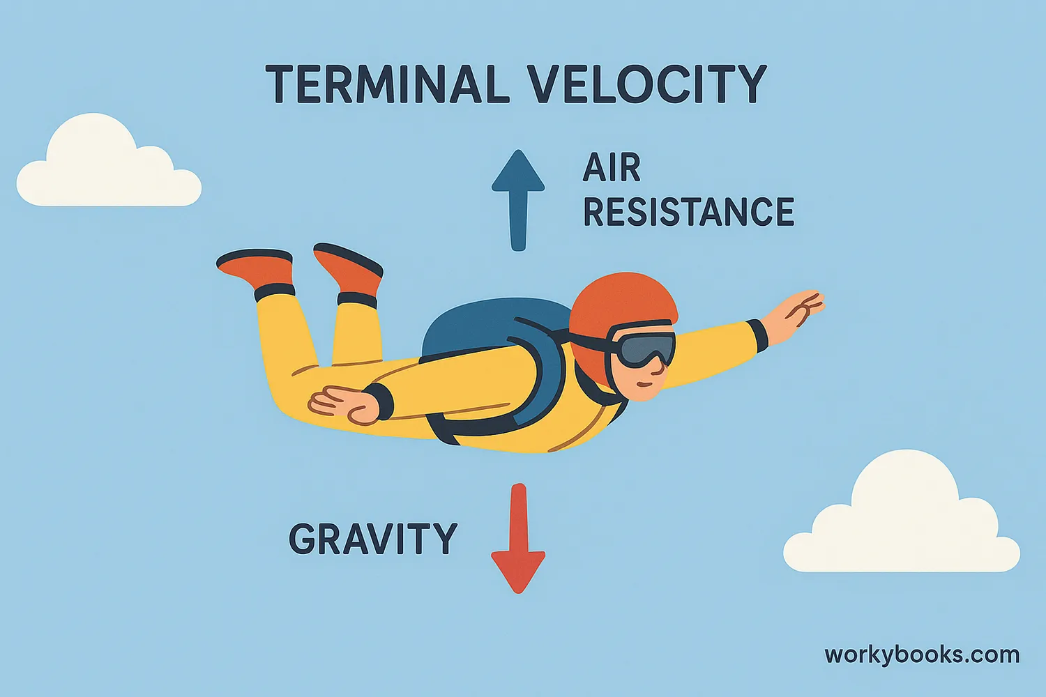 Terminal velocity occurs when forces balance