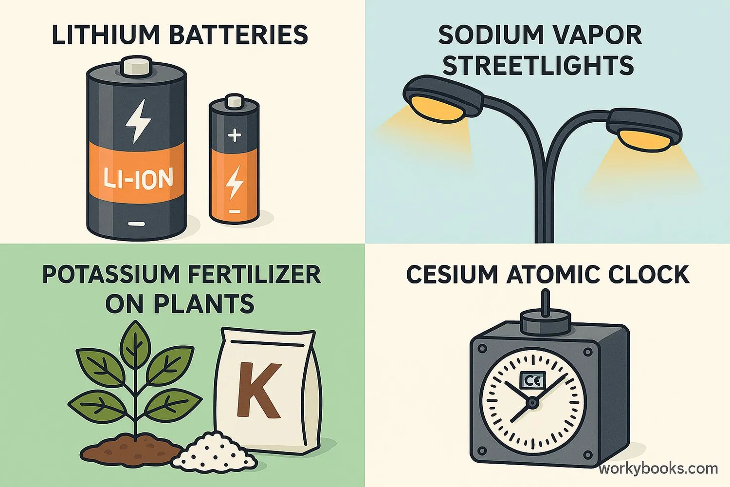 Applications of alkali metals