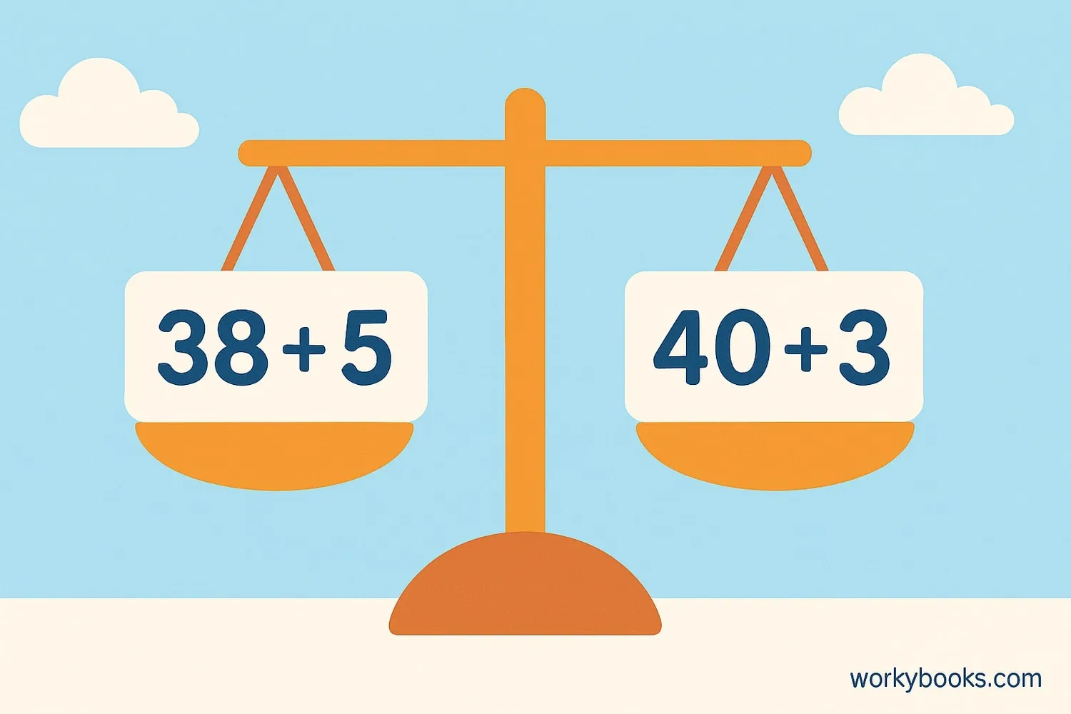 Visual explanation of compensation strategy in math