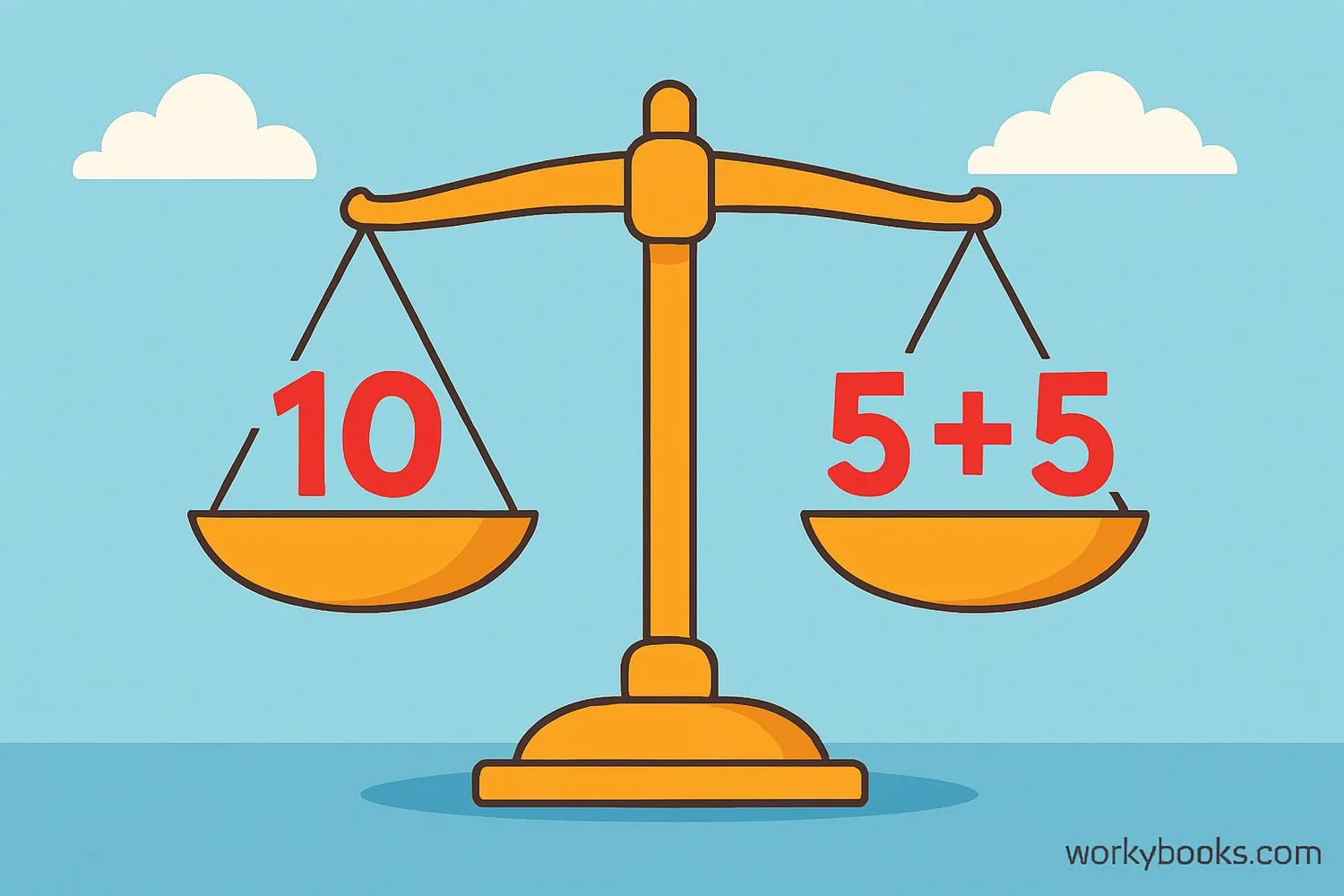 Visual representation of a balanced scale showing equality
