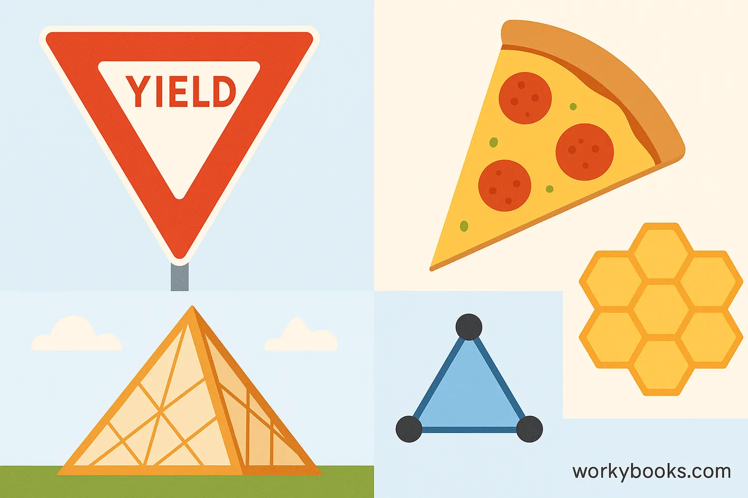 Equiangular triangles in the real worlds
