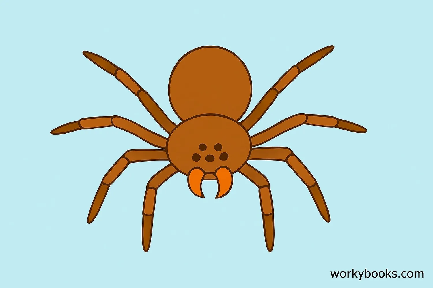 Labeled diagram of spider anatomy