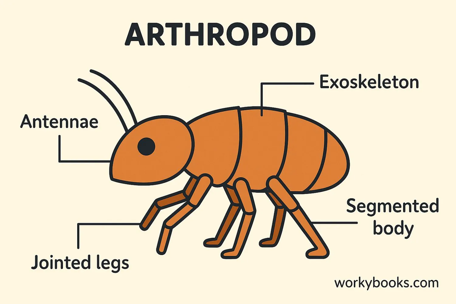 Image showing the key features of arthropods