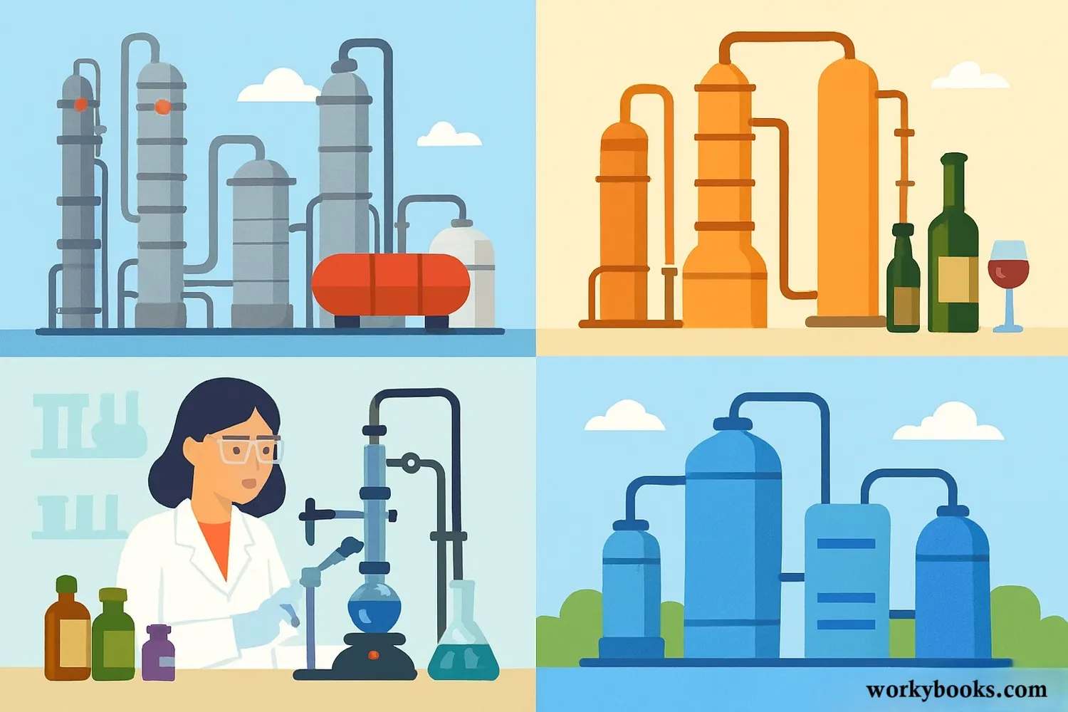 Industrial applications of distillation processes