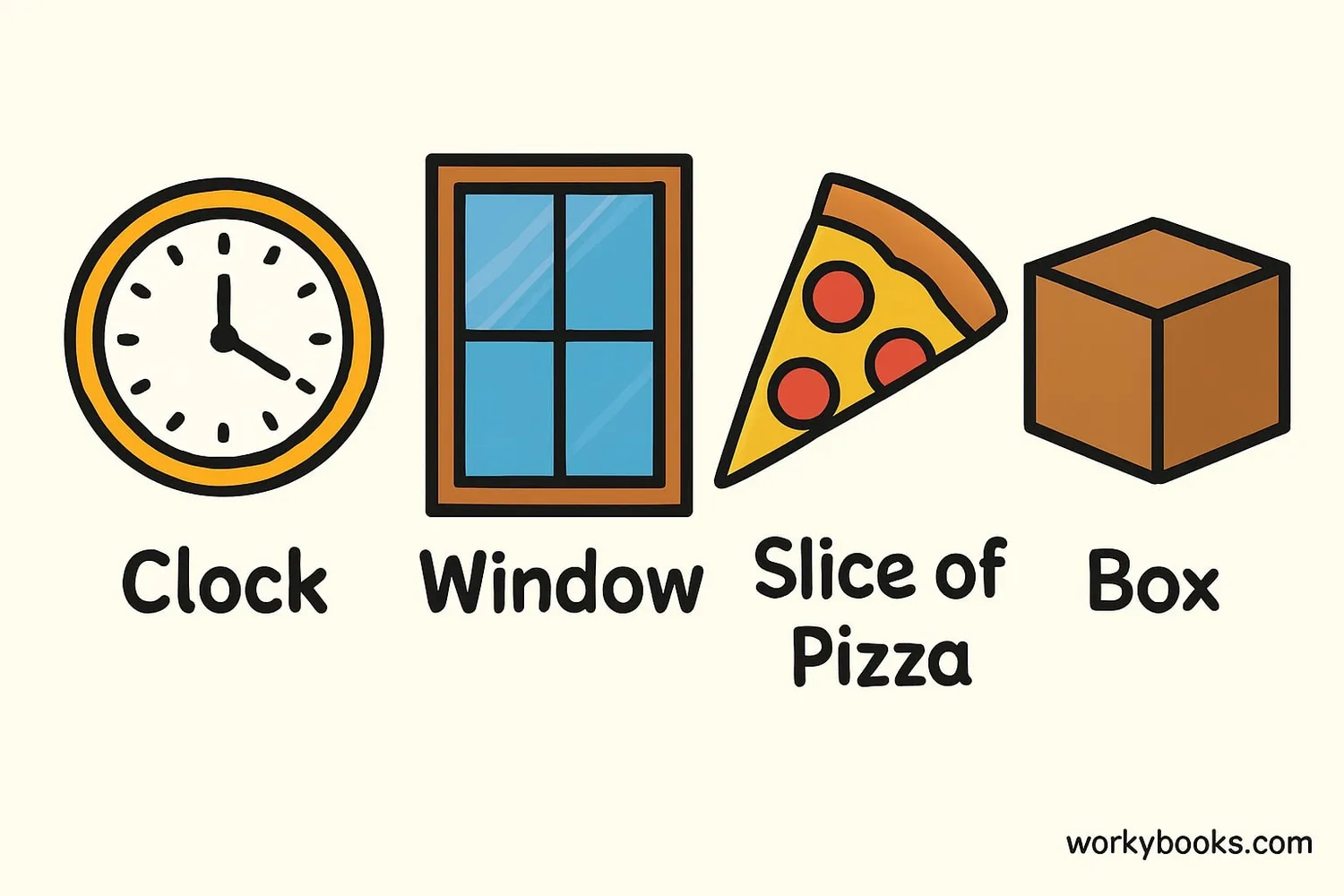 Collection of geometric shapes found in everyday objects