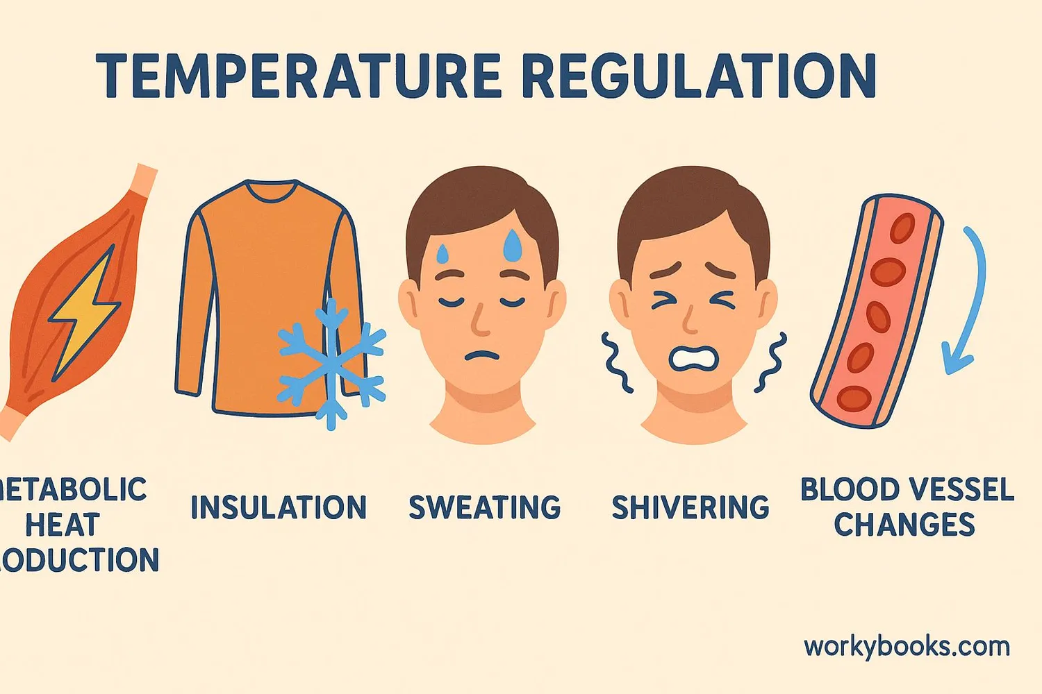 Image showing different temperature regulation methods
