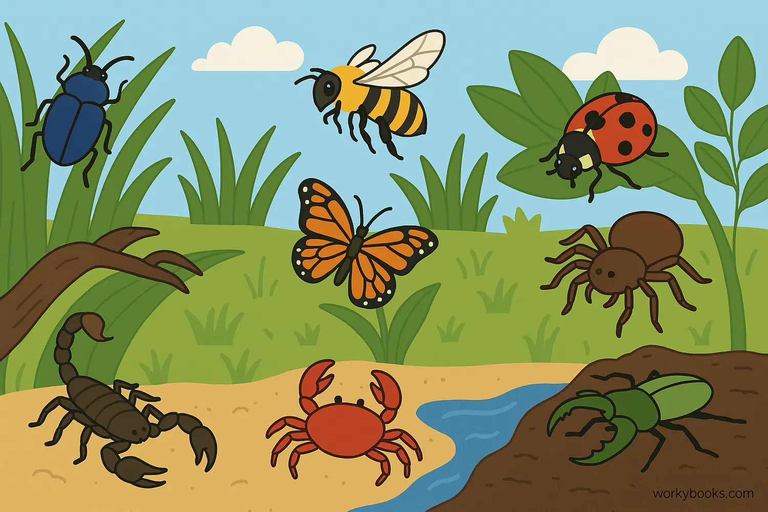 Arthropods with exoskeletons fill many ecological roles