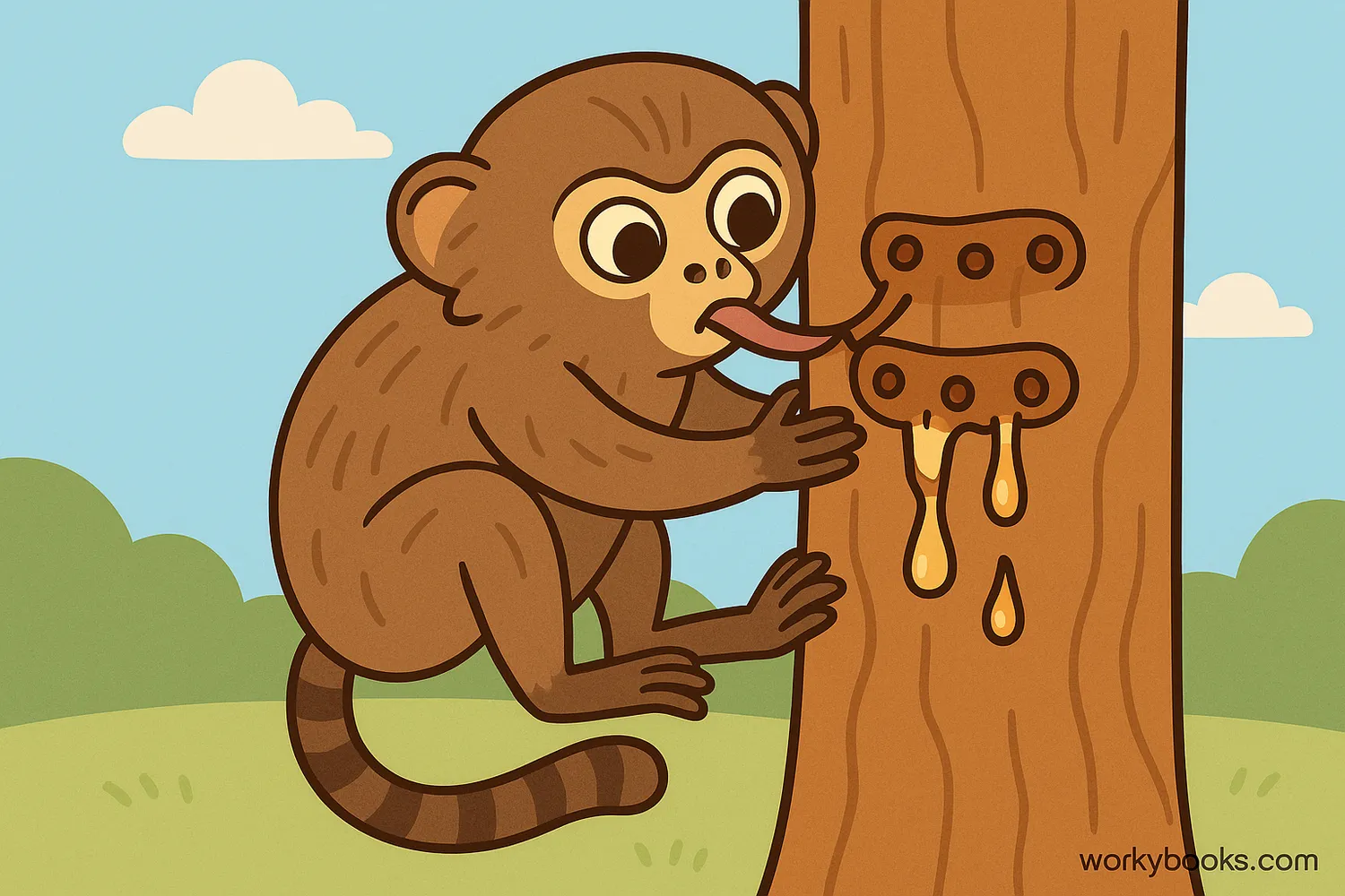 Pygmy marmosets have specialized diets including tree sap
