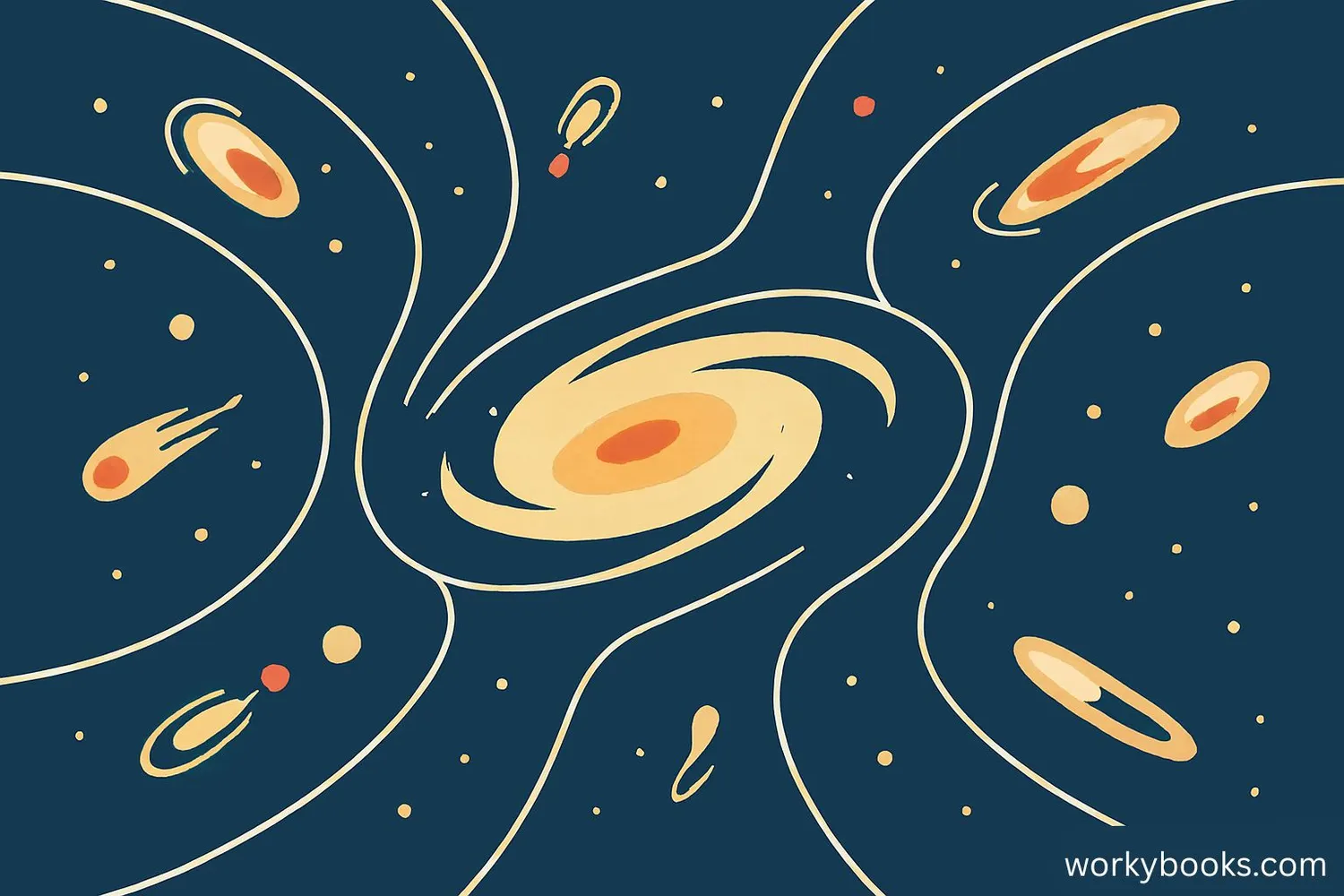 Visual representation of gravitational lensing showing light bending around a massive object