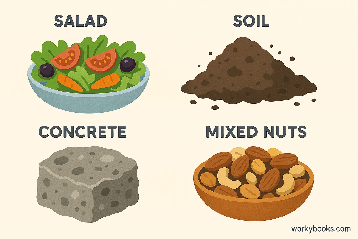 Common examples of heterogeneous mixtures in everyday life