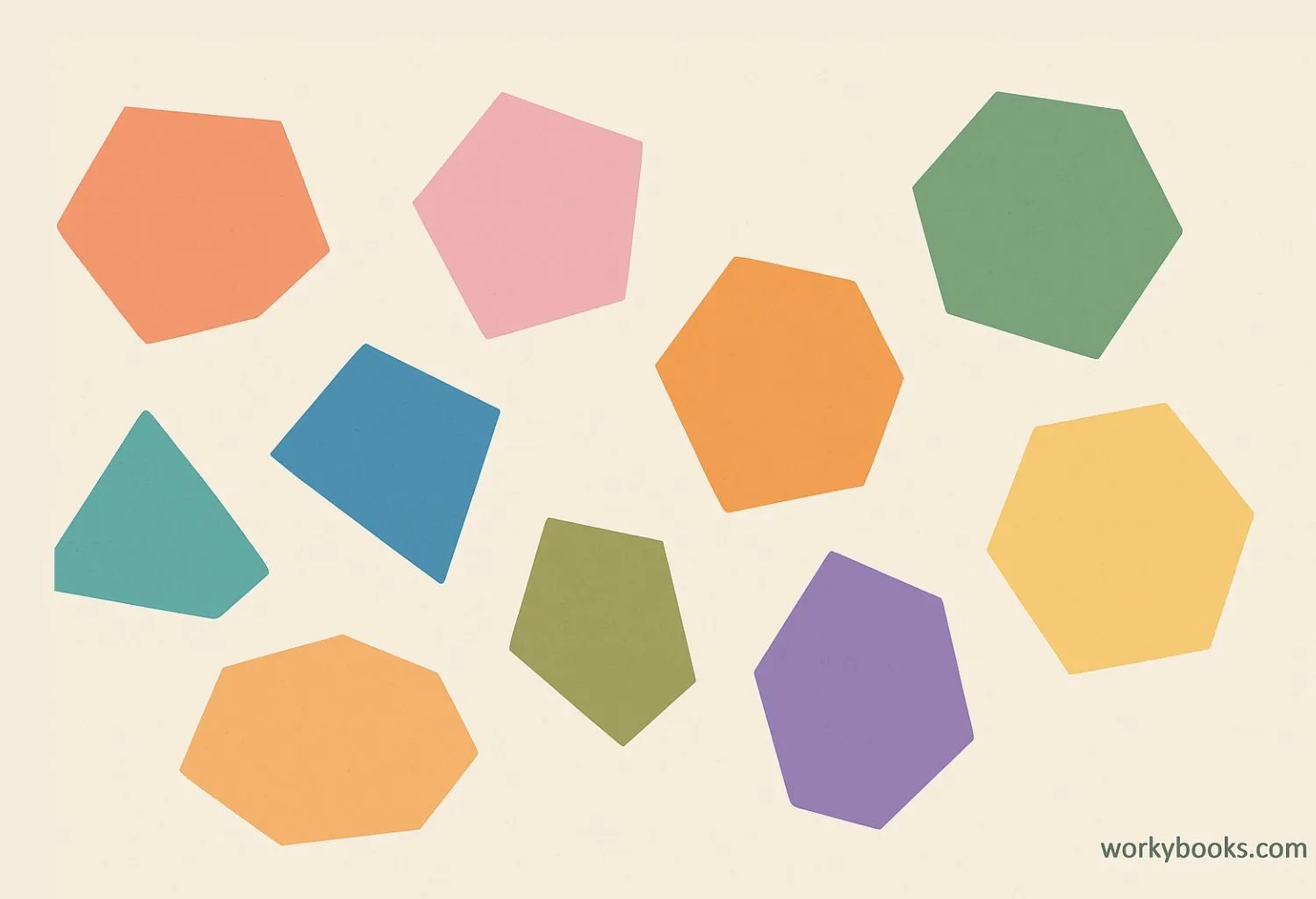 Visual examples of irregular polygons