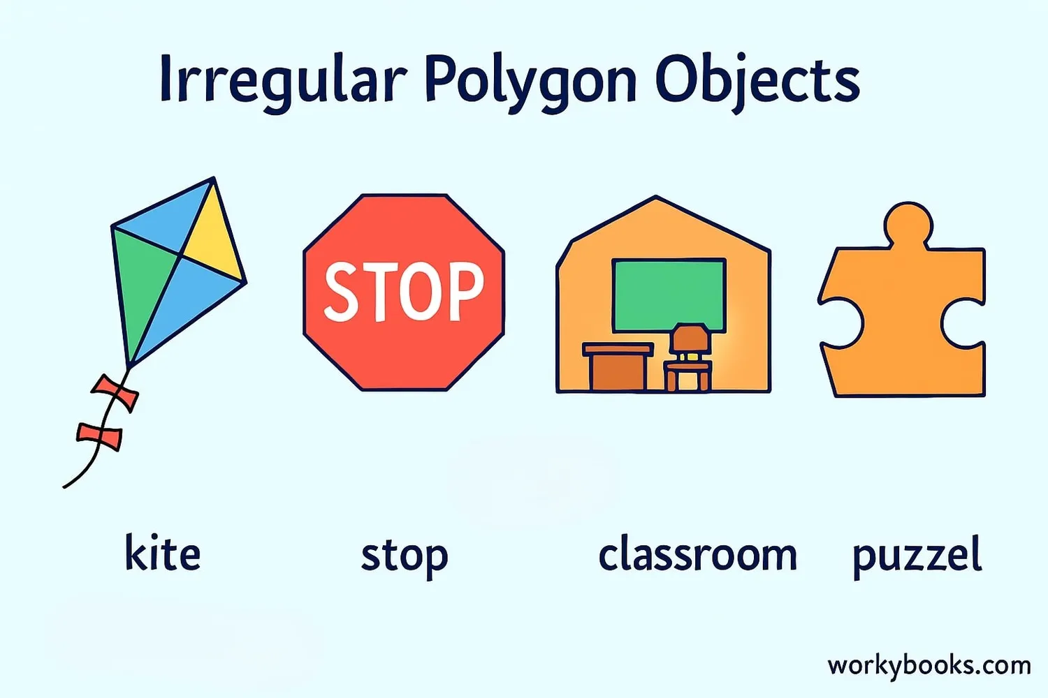 Everyday objects that are irregular polygons