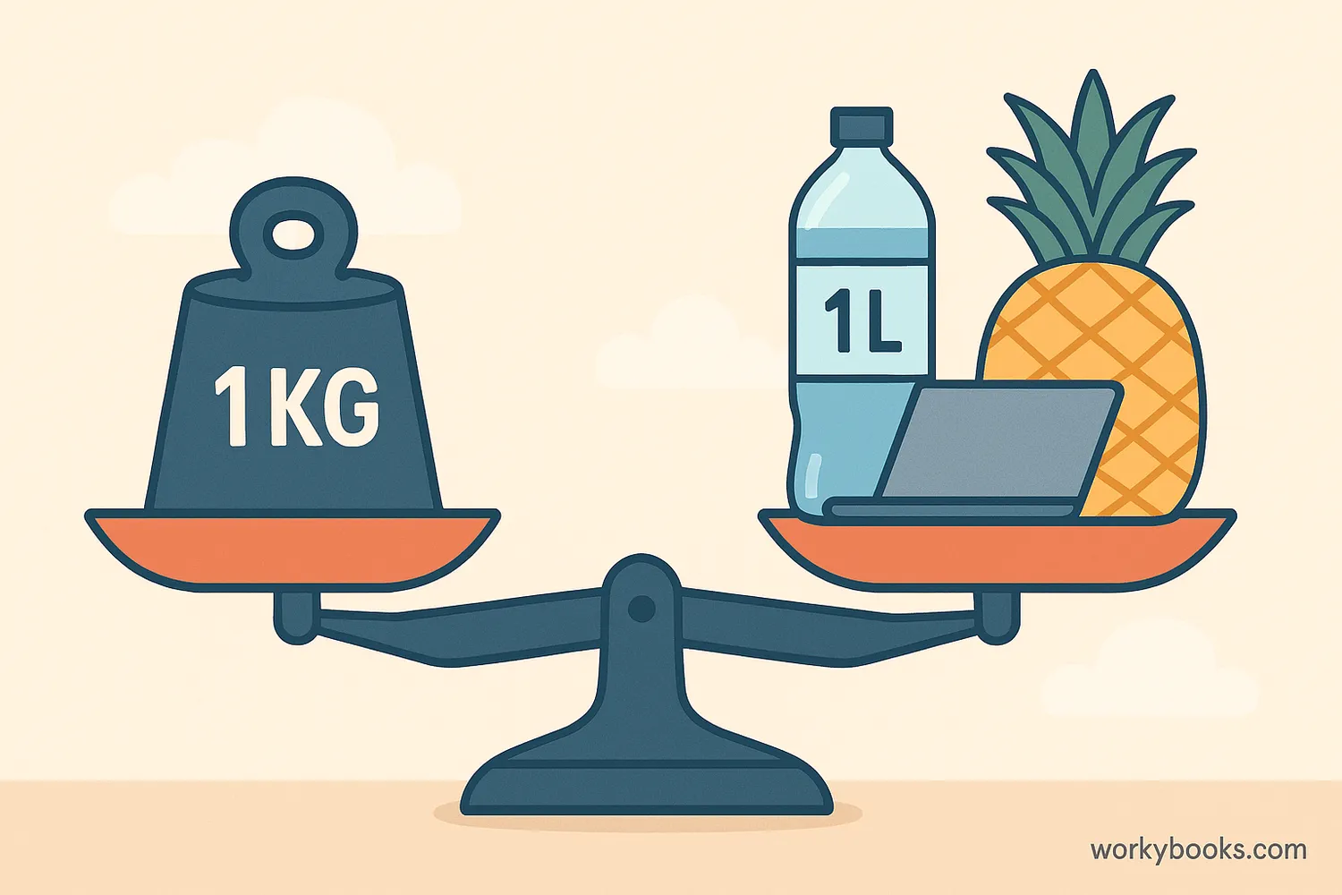 Objects that weigh about 1 kilogram