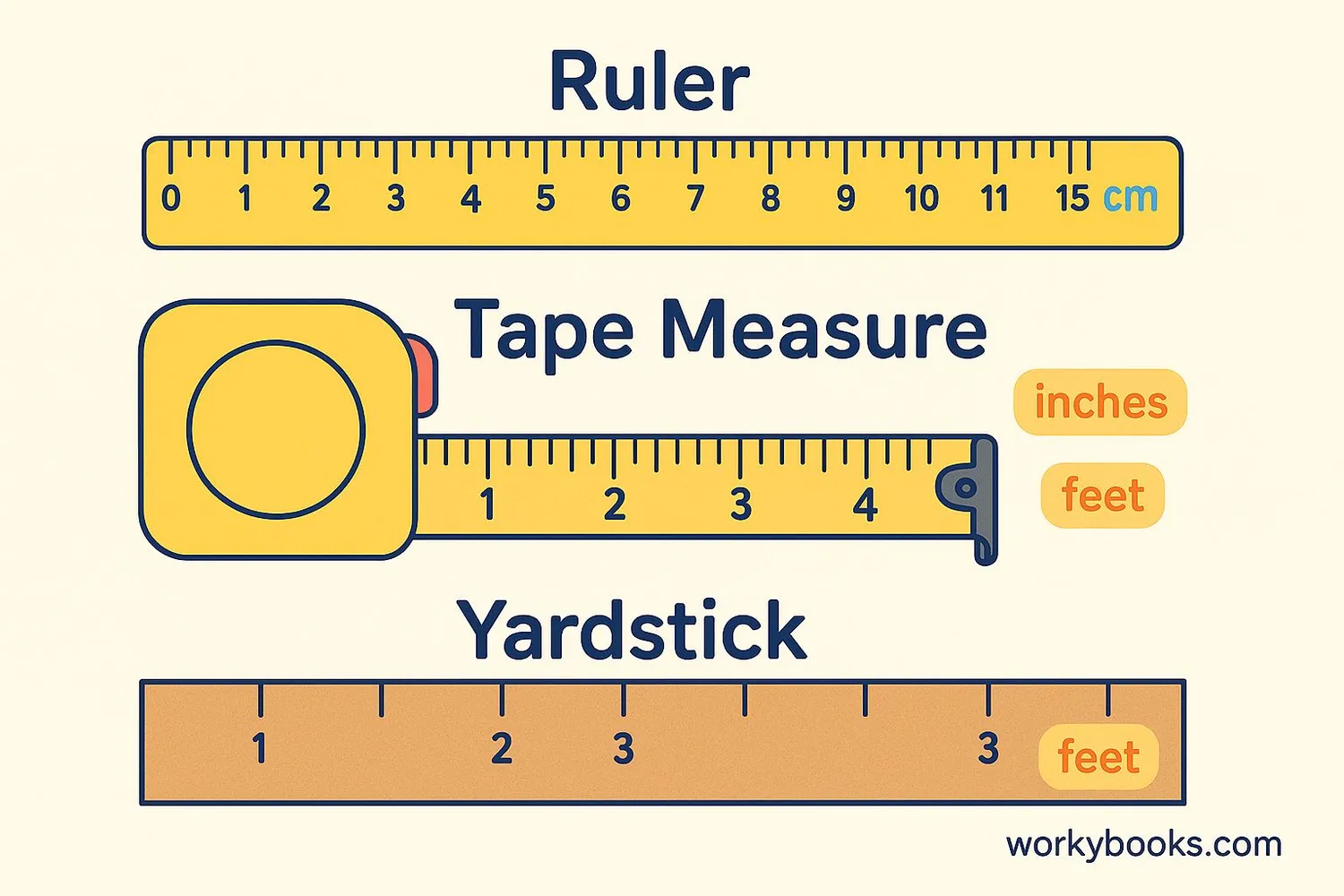 Visual comparison of different measurement tools