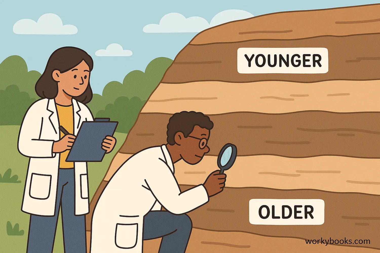 Visual explanation of relative dating techniques