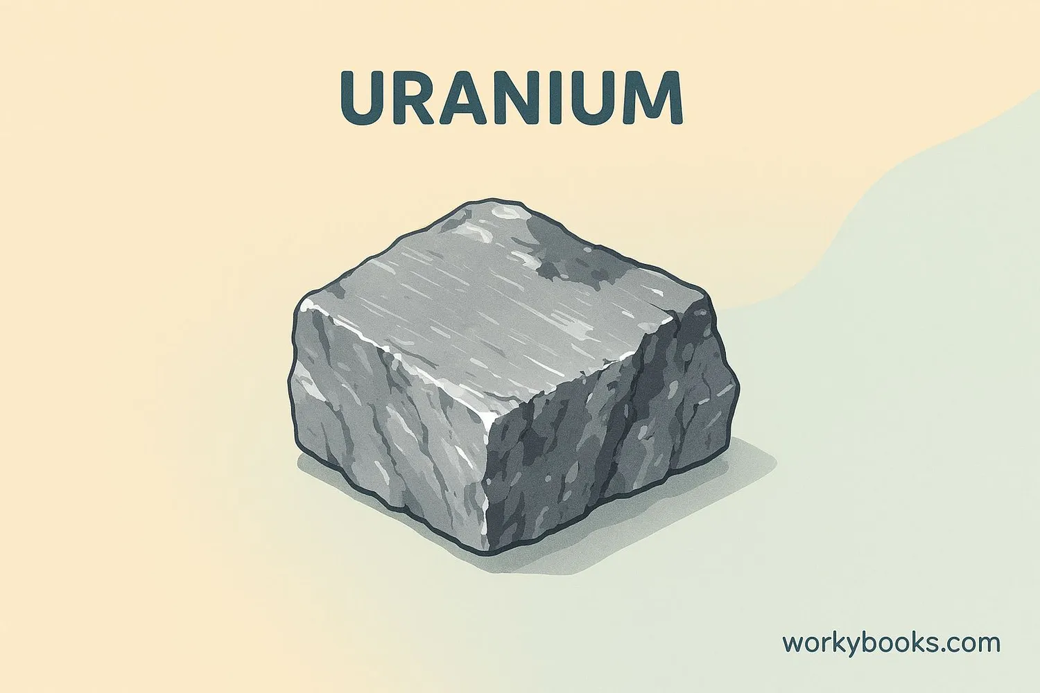 Image showing uranium metal with its characteristic silvery-gray 