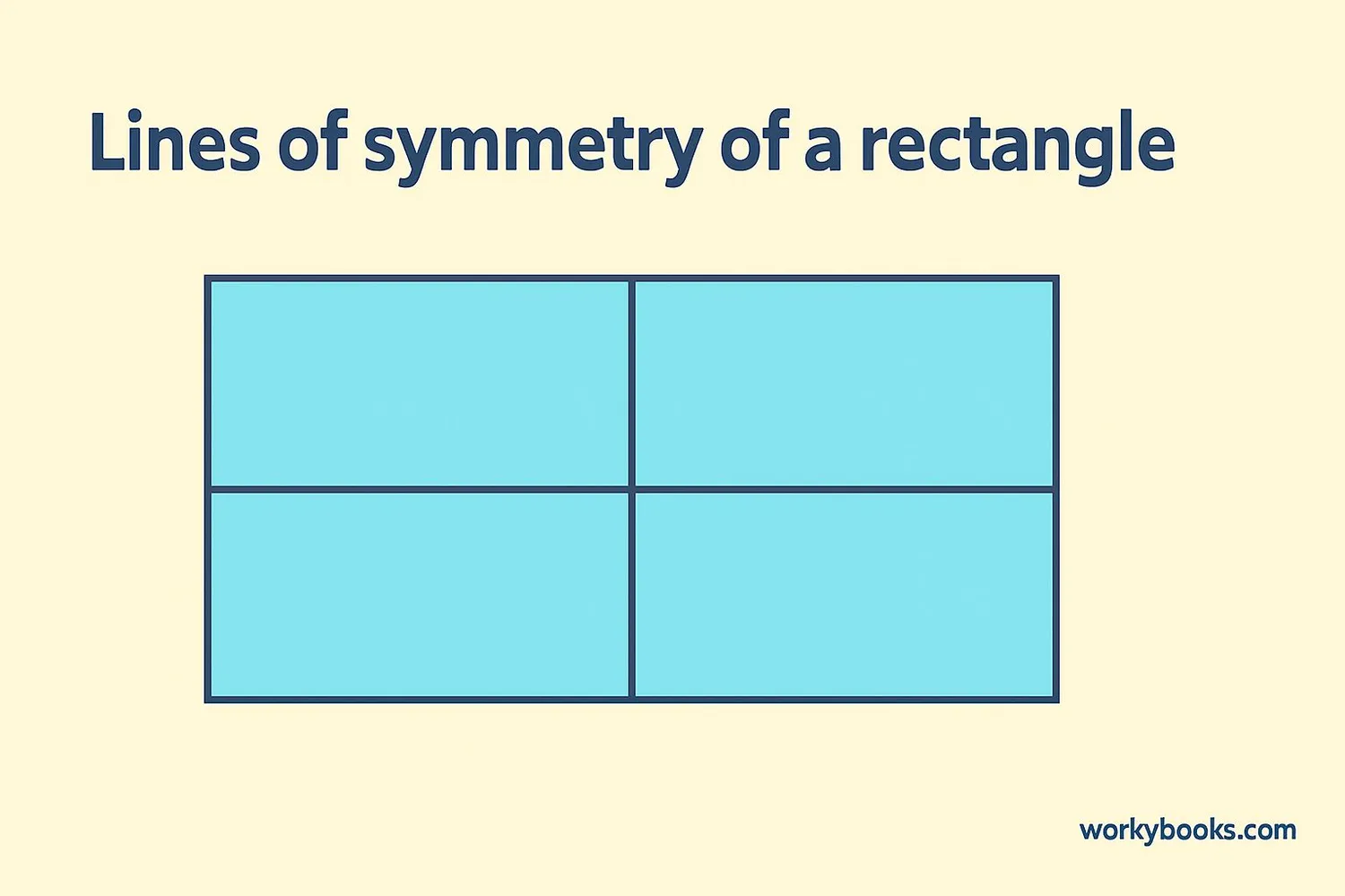 Rectangle with its two lines of symmetry 